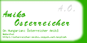 aniko osterreicher business card