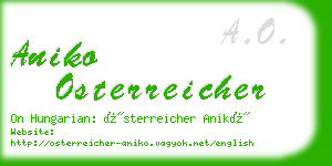 aniko osterreicher business card